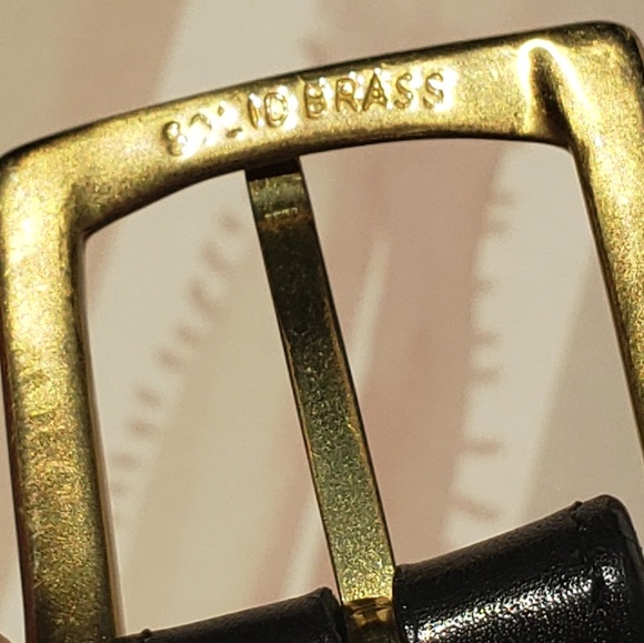Lands' End Black With Solid Brass Belt size 40 USA - Picture 4 of 7